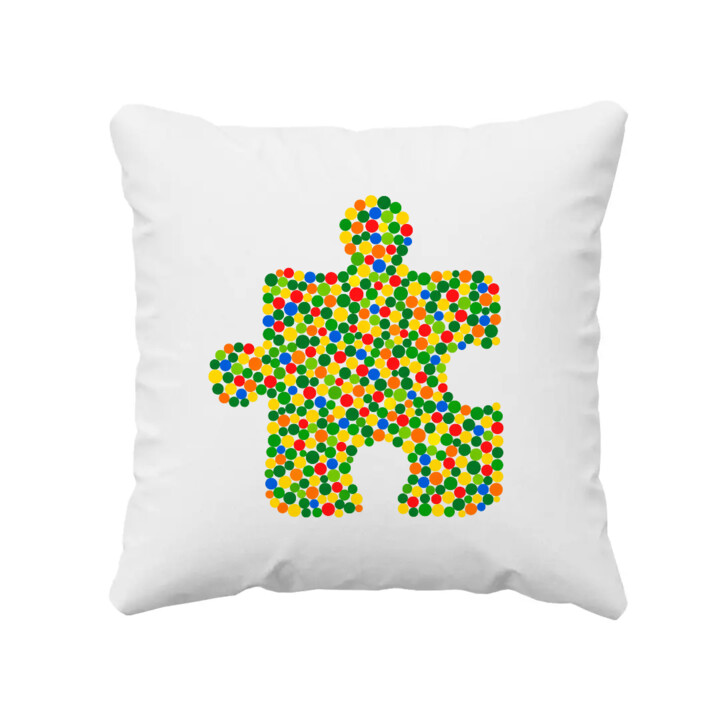 Puzzle z kropek - dzień kropki - poduszka na prezent