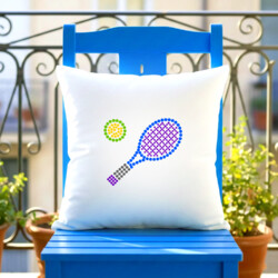 Tenis z kropek - dzień kropki - poduszka na prezent