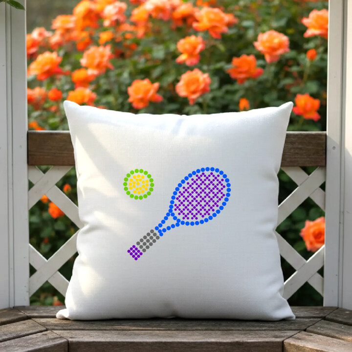Tenis z kropek - dzień kropki - poduszka na prezent