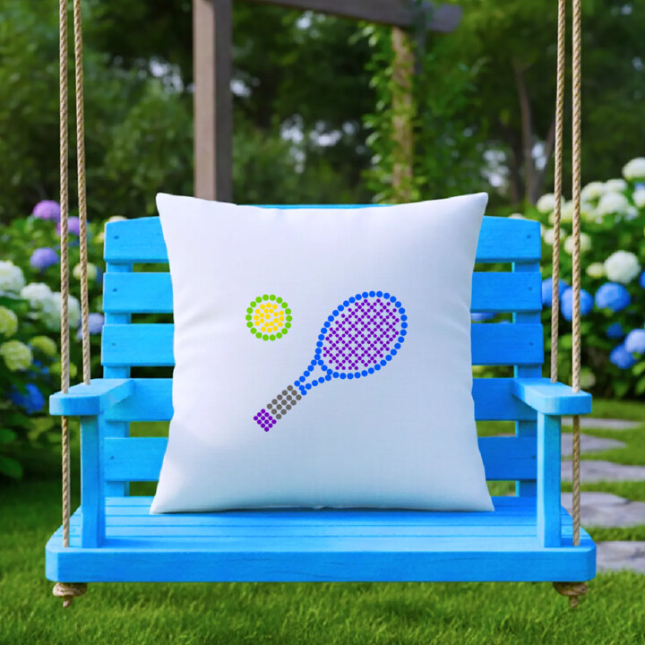 Tenis z kropek - dzień kropki - poduszka na prezent