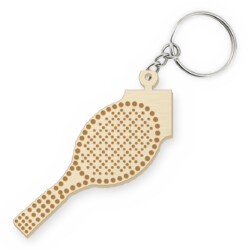 Tenis z kropek - dzień kropki - drewniany brelok z grawerem