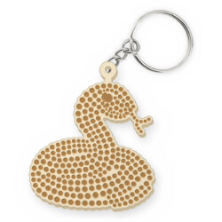 Wąż z kropek - dzień kropki - drewniany brelok z grawerem