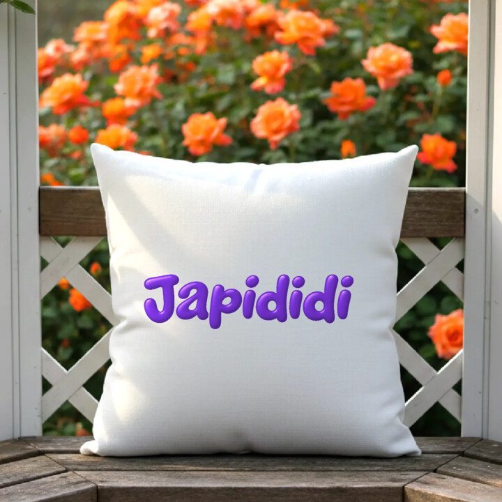Poduszka Japididi - nadruk z modnym hasłem