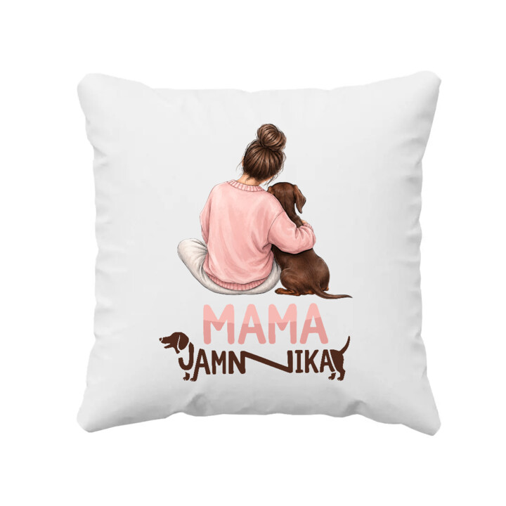 Poduszka Mama Jamnika - dla miłośniczki jamników