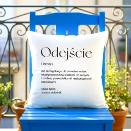 Poduszka Odejście z pracy - śmieszny prezent pożegnalny