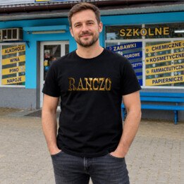 Złote logo Ranczo - męska koszulka na prezent dla fanów serialu