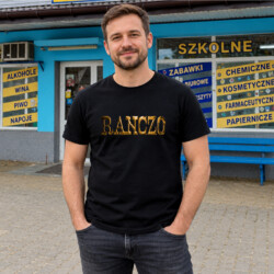 Złote logo Ranczo - męska koszulka na prezent dla fanów serialu