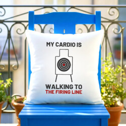 My cardio is walking to the firing line - poduszka dla strzelca