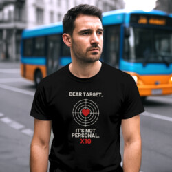 Dear target, it's not personal - męska koszulka dla strzelca