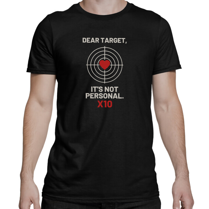 Dear target, it's not personal - męska koszulka dla strzelca