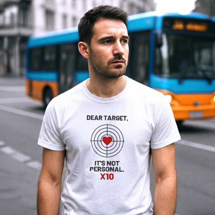 Dear target, it's not personal - męska koszulka dla strzelca