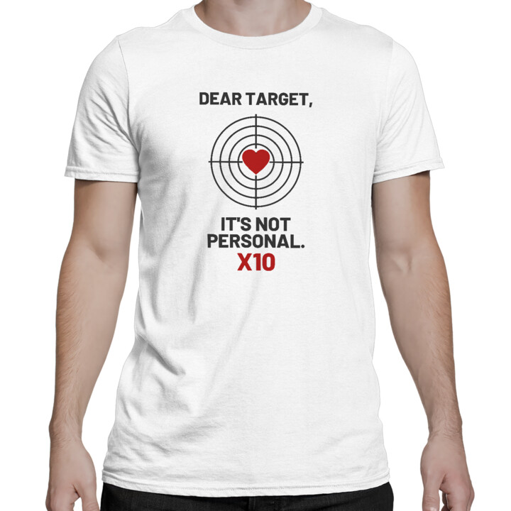 Dear target, it's not personal - męska koszulka dla strzelca