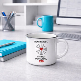 Dear target, it's not personal - kubek emaliowany dla strzelca