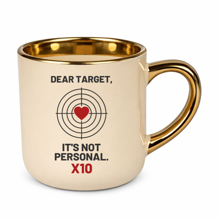 Dear target, it's not personal - kubek elegancki dla strzelca