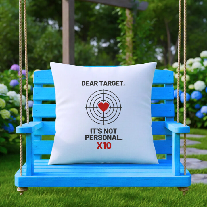 Dear target, it's not personal - poduszka dla strzelca