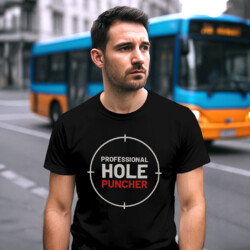 Professional hole puncher - męska koszulka dla strzelca