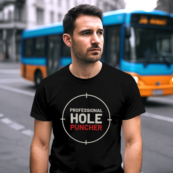 Professional hole puncher - męska koszulka dla strzelca