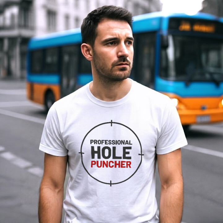 Professional hole puncher - męska koszulka dla strzelca
