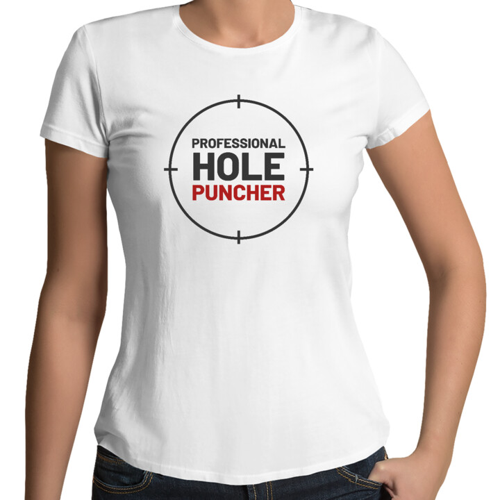 Professional hole puncher - damska koszulka dla strzelca