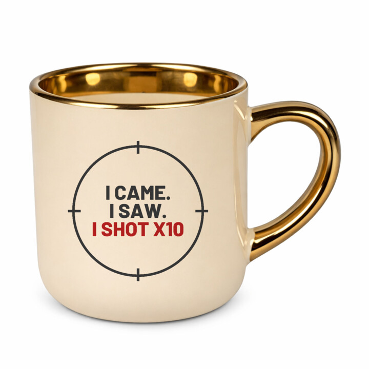 I came. I saw. I shot X10 - kubek elegancki dla strzelca