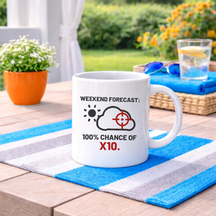 Weekend forecast: 100% chance of X10 - kubek dla strzelca