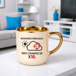 Weekend forecast: 100% chance of X10 - kubek elegancki dla strzelca