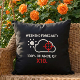Weekend forecast: 100% chance of X10 - czarna poduszka dla strzelca