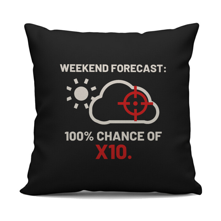 Weekend forecast: 100% chance of X10 - czarna poduszka dla strzelca