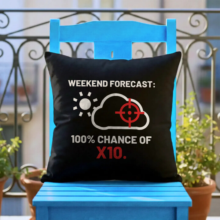 Weekend forecast: 100% chance of X10 - czarna poduszka dla strzelca