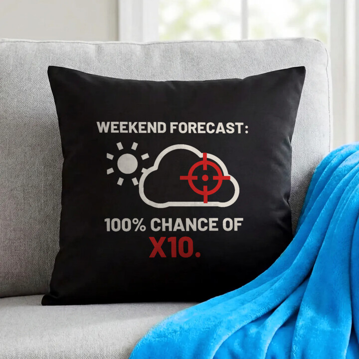 Weekend forecast: 100% chance of X10 - czarna poduszka dla strzelca