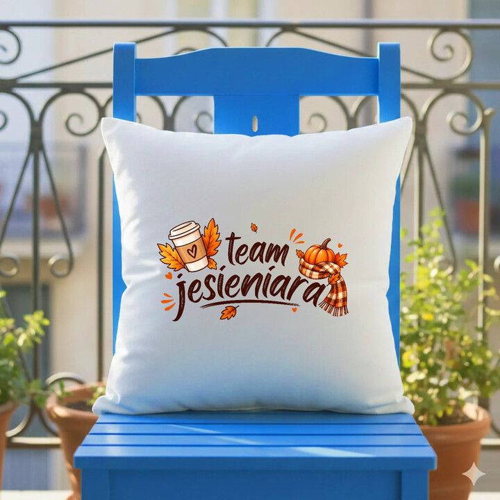 Team jesieniara - poduszka na prezent