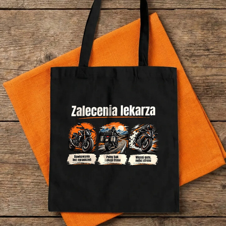 Zalecenia lekarza dla motocyklisty - torba na prezent