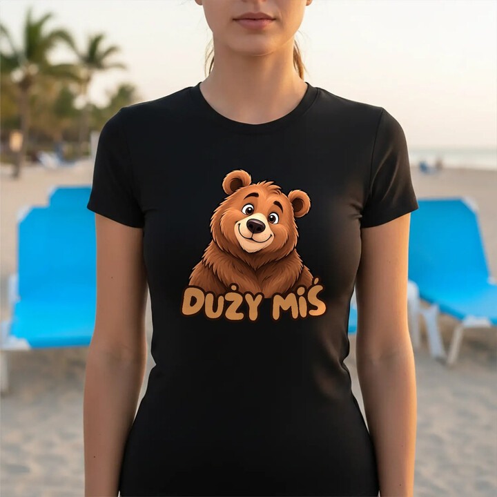 Duży Miś - damska koszulka na prezent