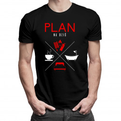 Plan na dziś - strażak - męska koszulka z nadrukiem