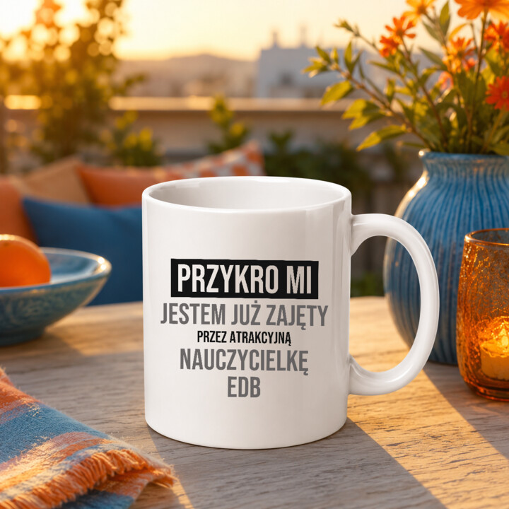Przykro mi, jestem już zajęty przez atrakcyjną nauczycielkę EDB - kubek na prezent