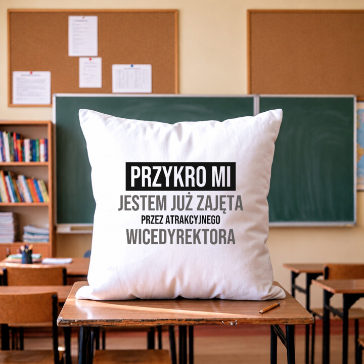 Przykro mi, jestem już zajęta przez atrakcyjnego wicedyrektora - poduszka na prezent