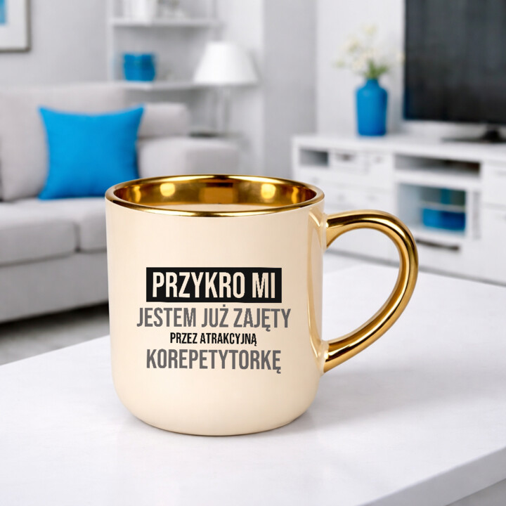 Przykro mi, jestem już zajęty przez atrakcyjną korepetytorkę - kubek elegancki na prezent