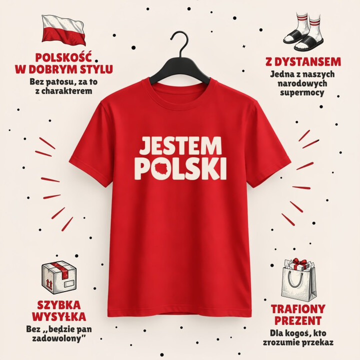 Nie wszystko kręci się wokół Ciebie - męska koszulka z nadrukiem na prezent - Jestem Polski