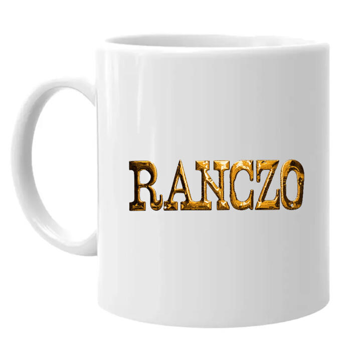Złote logo Ranczo - kubek na prezent dla fanów serialu