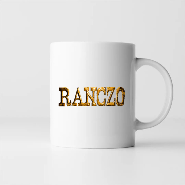 Złote logo Ranczo - kubek na prezent dla fanów serialu