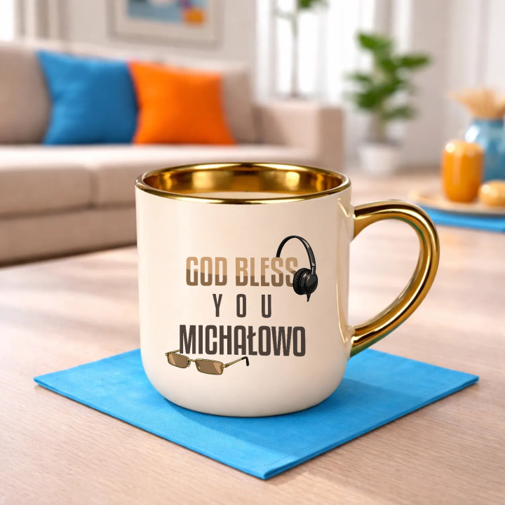 God bless you Michałowo - elegancki kubek na prezent dla fanów serialu Ranczo