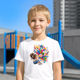 Marzenia z kropek - dzień kropki - dziecięca koszulka na prezent