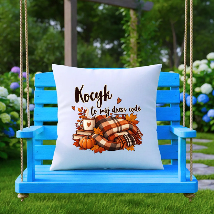 Kocyk to mój dress code - poduszka na prezent