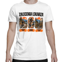 Zalecenia lekarza dla rowerzysty - męska koszulka na prezent