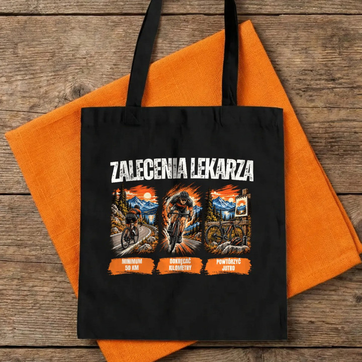 Zalecenia lekarza dla rowerzysty - torba na prezent