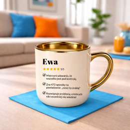 Ewa 5/5 - najlepsza współpracowniczka - kubek elegancki na prezent