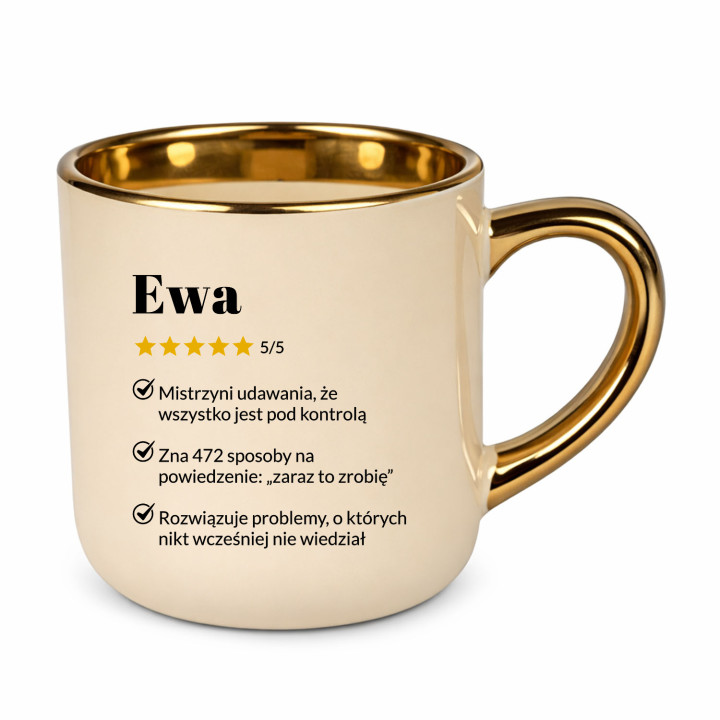 Ewa 5/5 - najlepsza współpracowniczka - kubek elegancki na prezent