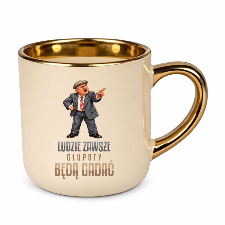 Ludzie zawsze głupoty będą gadać - Wójt Kozioł - elegancki kubek na prezent dla fanów serialu Ranczo