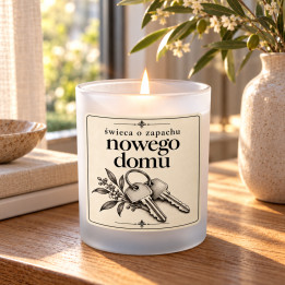 Świeca o zapachu nowego domu - świeczka zapachowa na prezent na parapetówkę