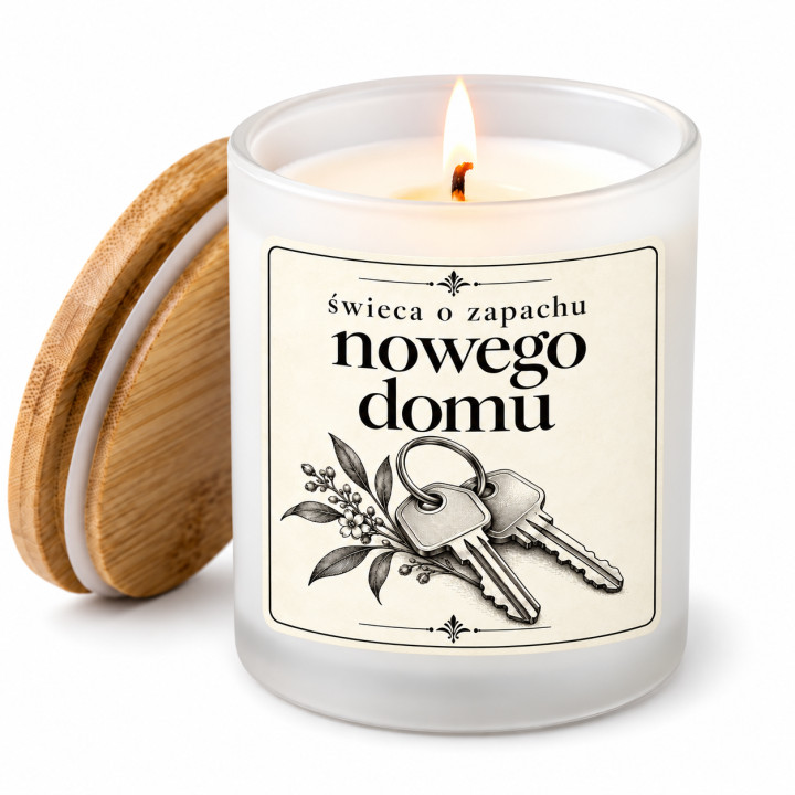 Świeca o zapachu nowego domu - świeczka zapachowa na prezent na parapetówkę